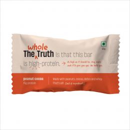 The Whole Truth: Protein Bars - Peanut Cocoa - Pack of 6 (6 X 52G) - No Added Sugar - All Natural