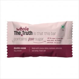 The Whole Truth: Protein Bars - Double Cocoa - Pack of 6 (6 X 52G) - No Added Sugar - All Natural