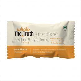 The Whole Truth: Protein Bars - Peanut Butter - Pack of 6 (6 x 52g) - No Added Sugar - All Natural