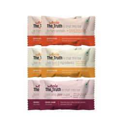 The Whole Truth: Protein Bars Peanut Heavy (2 Double Cocoa Bars, 2 Peanut Cocoa Bars, 2 Peanut Butter Bars)Pack of 6 (6 x 52g)