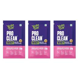 Yogabar: Whey Protein - Pro Clean Chocolate Flavour With Monk Fruit & Dates 35G Sachet*3 (Monocarton)