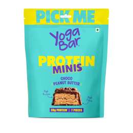 Yogabar: Protein Minis, 4gm Protein Bar Choco Peanut Butter 7 Bars