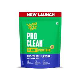 Yogabar: ProClean Plant Protein Powder 500gm | 25gm Protein Per Serve - Chocolate Flavour with Monk Fruit Sweetener
