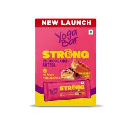 Yogabar: Enrobed Bars - Chocolate Strong 12g Protein Bars Pack of 6
