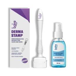 Bake Cosmetics: Derma Stamp for Hair Growth & Skin Repair with 140 Stainless Steel Needles (0.25mm3mm)