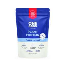 Nourish You: One Good by Nourish You 29g Per Serving Vanilla Plant based Protein Powder-500g | Pea, Brown Rice & Mung Bean Blend | Sweetened with Monk Fruit | No Soy, No Artificial Flavours | Superior Muscle Recovery | Gut Friendly