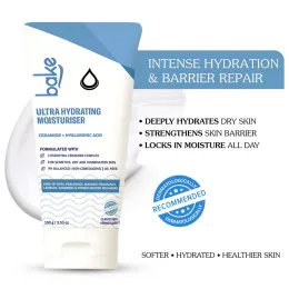 Bake Cosmetics: Ultra Hydrating Face Moisturizer for Barrier Repair & Brightening with 3 Essential Ceramides - 72H Hydration  100gm
