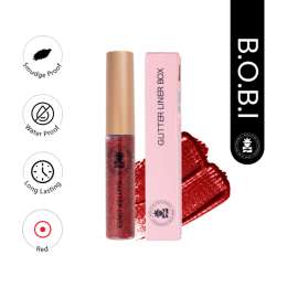 BOBI: Red Glitter Eyeliner - High-Shine Sparkle Finish | Long-Lasting Waterproof Formula | 5 ml