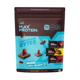 RiteBite Max Protein: Mini Protein Bar Bytes 5gm | Trial Pack of 10 | 5gm Protein, Zero Added Sugar | Also Includes New Date & Almond Flavor | 244gm