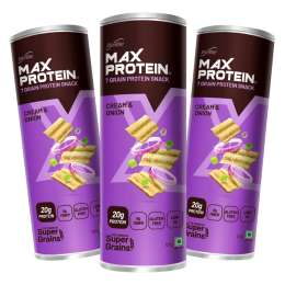 RiteBite Max Protein: Chips Cream & Onion [Pack of 3] - 360gm