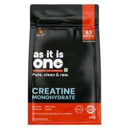 AS-IT-IS Nutrition: One Creatine Monohydrate - 250g Unflavoured I Pure & Micronized I Rapid Absorption,  Supports Enhanced Muscle Strength, Stamina & Muscle Growth