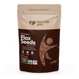Nourish You: Organic Raw Flax Seeds- Gluten free & Protein rich , Healthy Snacks  -1kg