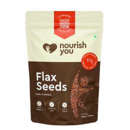 Nourish You: Organic Raw Flax Seeds- Gluten free & Protein rich , Healthy Snacks 250gm