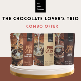 The Snack Company: Protein Oats - Chocolate Combo | 20gm Protein | 6gm Fibre | Pack of 3