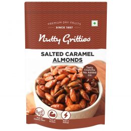 Nutty Gritties: Almonds- Salted Caramel flavour | Delicious healthy snack for kids and adults | Zero Oil, Non-Fried, Cruchy - 100g