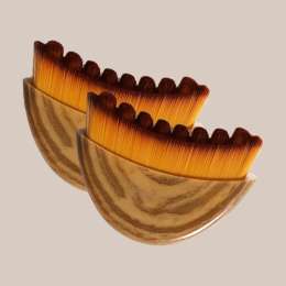 kindlife: Lymphatic Drainage Brush & Gua Sha | Face Sculpting, De-Puffing & Jawline Definition Tool |Pack of 2