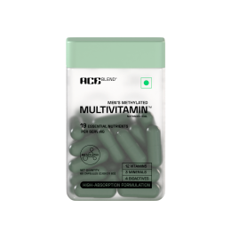 Ace Blend: Methylated Multivitamin for Men, Supports Immunity, Focus & Heart Health (60 Capsules)