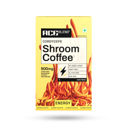 Ace Blend: Cordyceps Shroom Coffee, Boosts Immunity & Energy, Instant Medium Roast Blend (5 Serves)