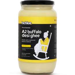 Hichkie: A2 Buffalo Desi Ghee | Bilona Method | Curd-Churned | Lab Tested  | 1000ml