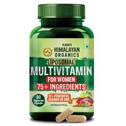Vlado's Himalayan Organics: Liposomal Multivitamin for Women with 75+ Ingredients | Daily Women’s Health Supplement with 9+ Powerful Blends | Energy, Immunity, Hair Skin & Nails Support | 60 Vegetarian Capsules