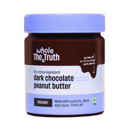 The Whole Truth: Dark Chocolate Peanut Butter 325g Creamy No Artificial Sweeteners Gluten Free No Preservatives 100% natural protein source
