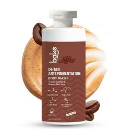 Bake Cosmetics: De-Tan Anti-Pigmentation Coffee Body Wash with Kojic, Glycolic & Lactic Acid for Spots, Pigmentation & Tan Removal 300ml