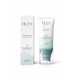 Hues for Him: Sun Skip Sunscreen SPF 50 + PA++++ | Broad Spectrum UVA/UVB Protection | Lightweight Matte, No White Cast | With Vitamin C, Niacinamide & Hyaluronic Acid | Daily Face Sunscreen for Men