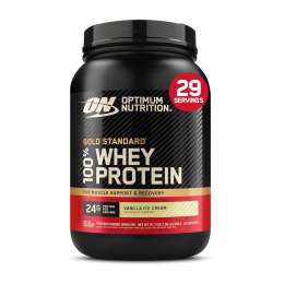 Optimum Nutrition: Gold Standard 100% Whey Protein Powder - 2 lbs - Vanilla Ice Cream
