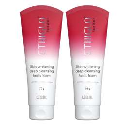 Ethiglo: Deep Cleansing Facial Foam Face Wash for Healthy, Soft and Smooth Skin | Removes Dirt, Impurities and Excess Oil | Suitable for All Skin Types | Pack of 2 - 70gm