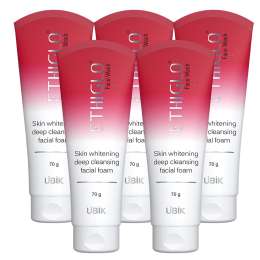 Ethiglo: Deep Cleansing Facial Foam Face Wash for Healthy, Soft and Smooth Skin | Removes Dirt, Impurities and Excess Oil | Suitable for All Skin Types | Pack of 5 - 70gm
