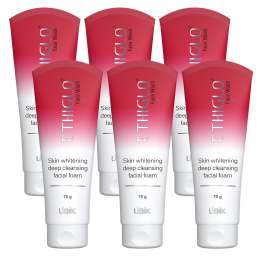 Ethiglo: Deep Cleansing Facial Foam Face Wash for Healthy, Soft and Smooth Skin | Removes Dirt, Impurities and Excess Oil | Suitable for All Skin Types | Pack of 6 - 70gm