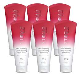 Ethiglo: Deep Cleansing Facial Foam Face Wash for Healthy, Soft and Smooth Skin | Removes Dirt, Impurities and Excess Oil | Suitable for All Skin Types | Pack of 6 - 200gm