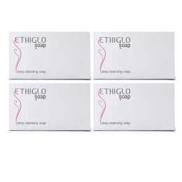 Ethiglo: Deep Cleansing Soap for All Skin Types | Helps Reduce Acne Scars, Dullness, Tanning & Pigmentation | Leaves Skin Soft & Smooth | Pack of 4 - 75gm