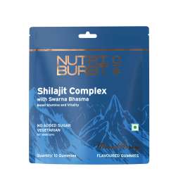 NUTRIBURST: Shilajit Resin Gummies, Ayurvedic Herbal Blend with Swarna Bhasma, KSM-66 Ashwagandha, Black Musli and Ginger, Natural Energy & Vitality Boost, Mixed-Berry Flavor 10 Gummies