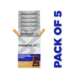 Proathlix: Protein Blend & Veg Collagen Peptide Swiss - Chocolate 36gm Pack of 5