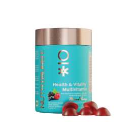 NUTRIBURST: Health & Vitality Gummies with Multi Vitamins A, B, C, D, E & Biotin No-Added Sugar Mixed Berry Flavor 150gm