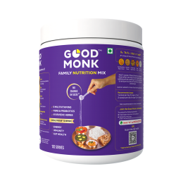 Good Monk: Family Nutrition Mix: Clinically Proven to improve Energy, Immunity & Gut Health | 120 Serves Jar