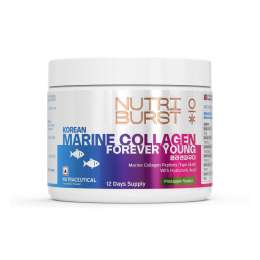 NUTRIBURST: Korean Marine Collagen Peptides Supplement for Skin, Hair, Nails & Joints | Clinically Proven Ingredient | High Absorption 8 gms Collagen, Pineapple 100gm