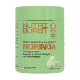 NUTRIBURST: Moringa 500mg  60 Veg Tablets | Pure & Natural Moringa for Men and Women | Wellness Supports Immunity, Digestion, Energy and Active Lifestyle | Anti-Inflammatory Superfood  | 140gm
