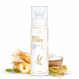 Milky Moon: Rice water Toner with 3% Niacinamide, 6% Rice Extract & Vitamin-B5, Vitamin E For Clear, Glass Korean Skin, Bright & Hydrated Skin | Acne Prone, Pore Tightening & Glowing Skin | Alcohol-Free Rice Toner | 100ml