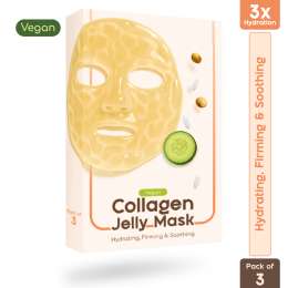Beyond rice: Vegan Collagen Jelly Mask With Rice, Niacinamide & Cucumber 60ml Pack of 3