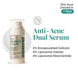 Numour: No Breakouts Tonight 20ml | Dual Anti-Acne Serum | Clarify + Repair in One Pump