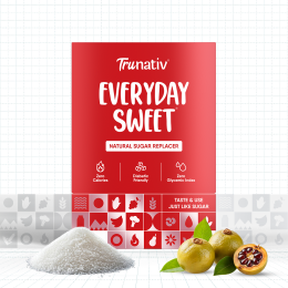 TruNativ: Everyday Sweet | Monkfruit Sweetener Powder | Zero-Calorie Sugar Substitute | 1:1 Sugar Replacer for Cooking & Baking | Diabetic & Keto Friendly | 900gm (Pack of 1)