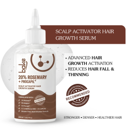 Bake Cosmetics: 20% Rosemary +Procapil®Hair Growth Serum for Hair Fall Control, Root Strengthening & Scalp Nourishment 200ml