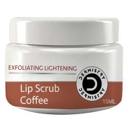 Dermistry: Coffee Lip Scrub Balm For Lightening Pigmentation Dark Pigmented Dry Chapped Lips 15ml