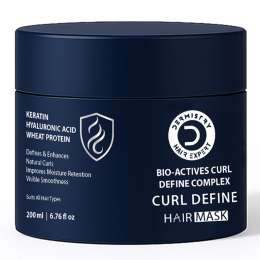 Dermistry: Curl Defining Curly Hair Mask with Hyaluronic Acid Keratin for Hydrating Frizz Control 200ml