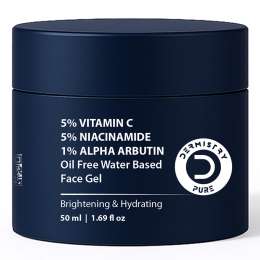 Dermistry: Vitamin C Oily Skin Moisturizer Face Gel with Niacinamide Alpha Arbutin for Glowing Skin 50ml