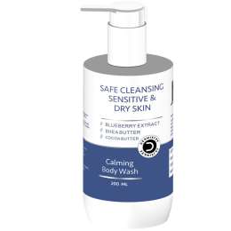 Dermistry: Sensitive Dry Skin Soap Free Moisturizer Body Wash Sulphate Paraben Free for Men Women 200ml