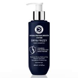 Dermistry: Dry Frizzy Hair Shampoo Ceramides Hyaluronic Acid for Smoothening Hydrating Frizz Control 200ml