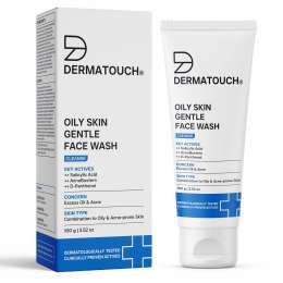 Dermatouch: Oily Skin Gentle Face Wash with Salicylic Acid & AcneBusters Daily Cleanser for Excess Oil, Acne & Clogged Pores | pH Balanced Formula for Combination to Oily & Acne-Prone Skin | 100gm